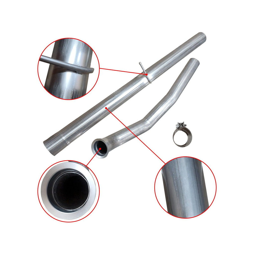 NINTE 4" 2007.5 - 2012 6.7 Cummins DPF Delete Race Pipe For Dodge Ram 2500/3500 - NINTE