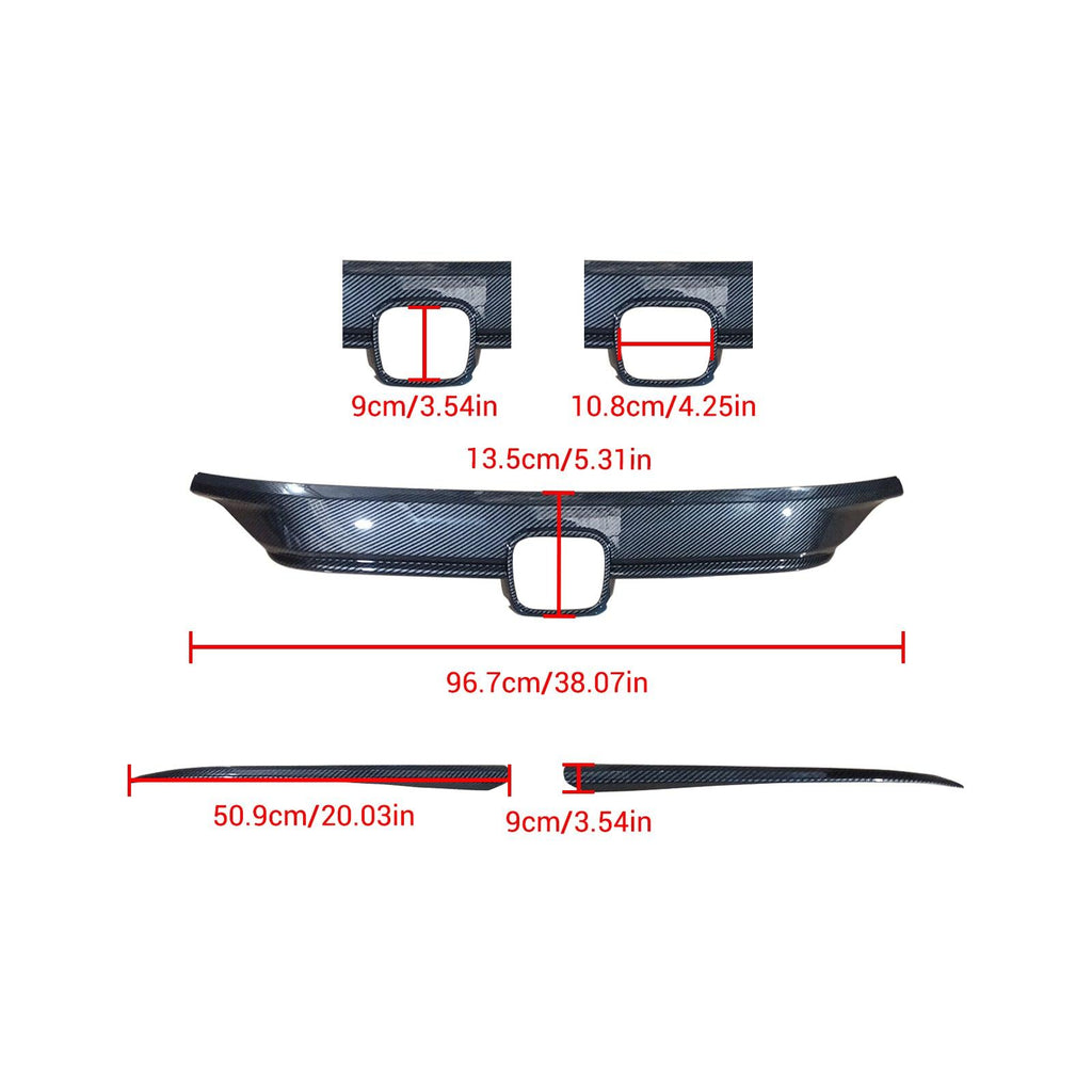 NINTE For 2022 - 2025 Honda Civic 11th Gen Front Hood Bonnet Cover Trim - NINTE