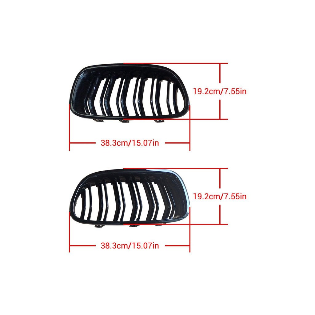 NINTE For 2011 - 2016 BMW 5 Series F10 F11 M5 Grill Replacement Dual Slats Grille Style - NINTE