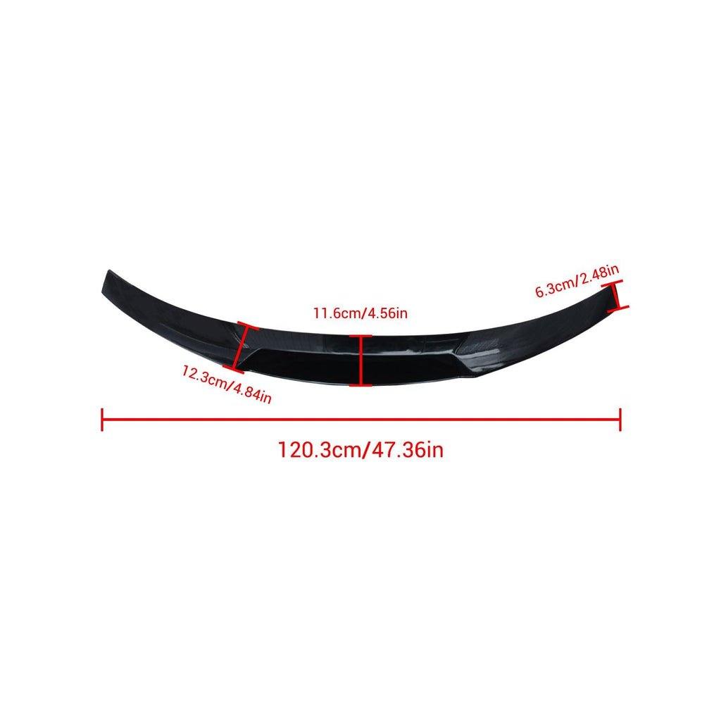 NINTE For 2006 - 2011 BMW 3 Series 335i E90 Sedan M4 Style Trunk Wing Splitter Rear Spoiler - NINTE