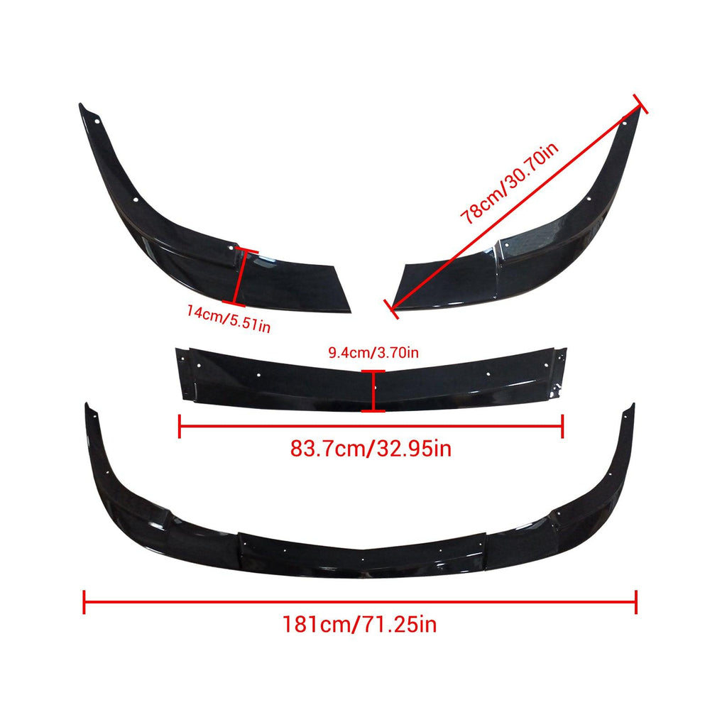 NINTE For 2005 - 2013 Corvette C6 Z06 ZR1 Front Bumper Lip Front Lip Splitter Chin - NINTE