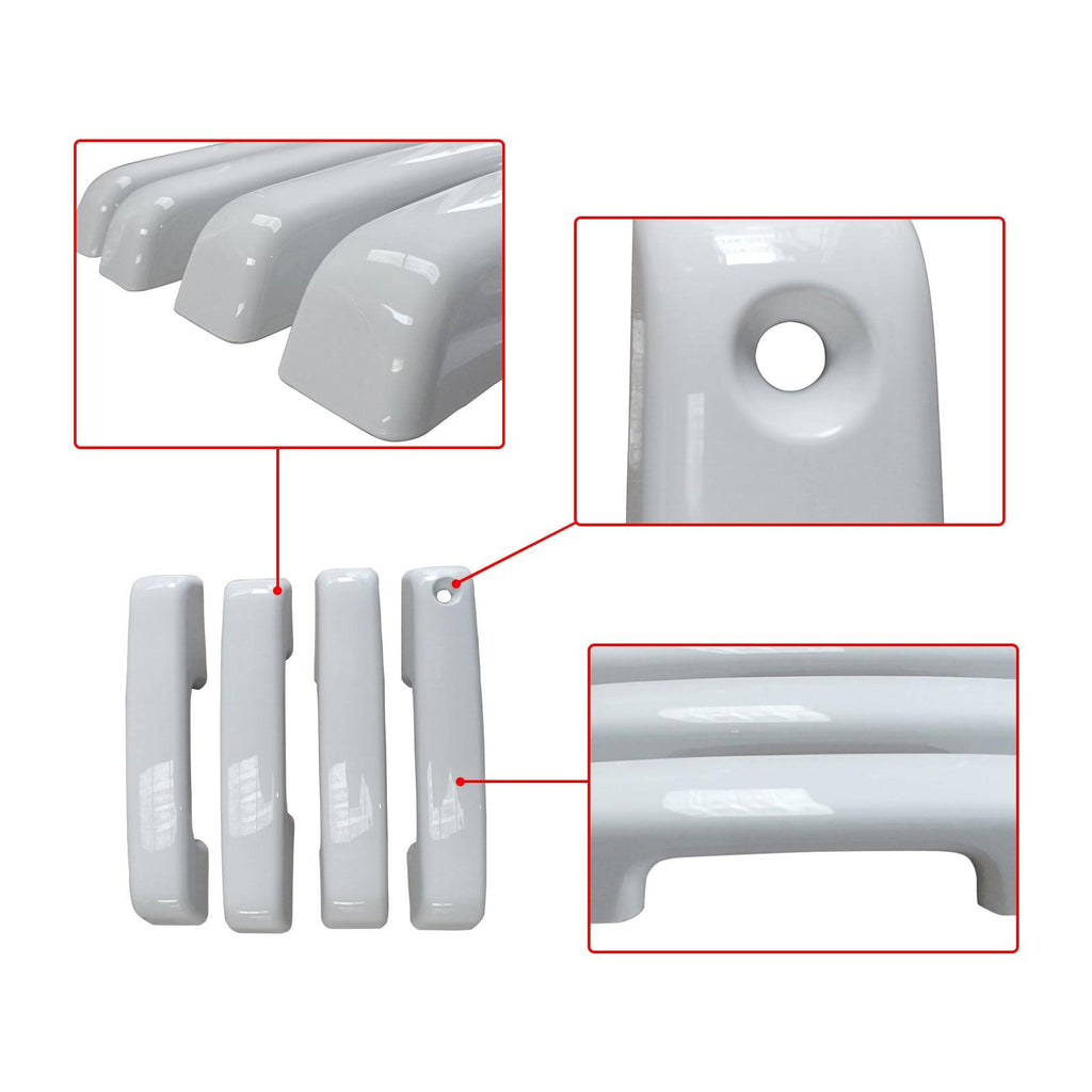 NINTE For 2021 - 2025 Ford F150 Bronco Door Handle Covers Overlay Oxford White No PSK No SKH - NINTE