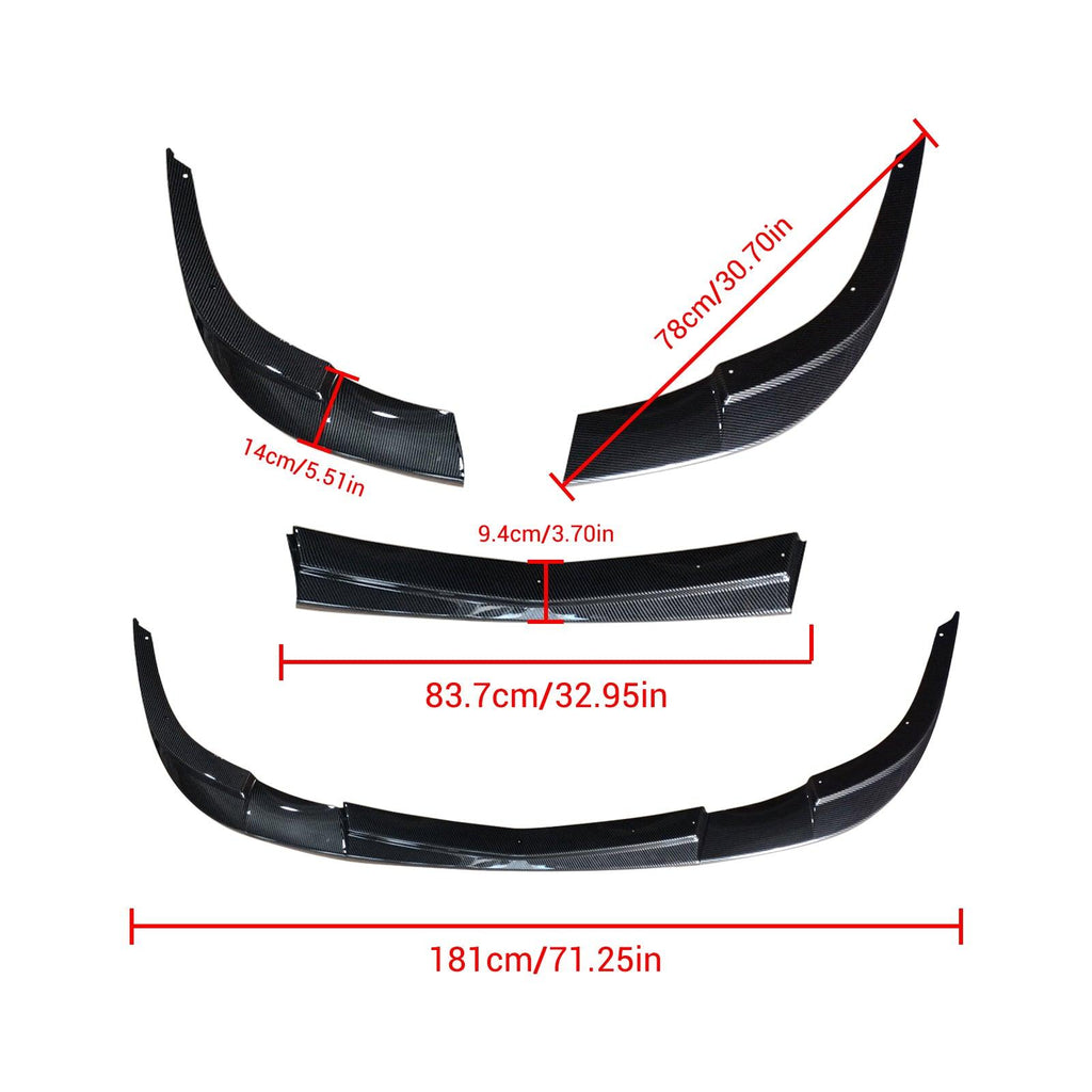 NINTE For 2005 - 2013 Corvette C6 Z06 ZR1 Front Bumper Lip Front Lip Splitter Chin - NINTE