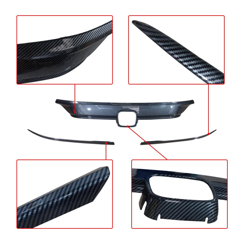 NINTE For 2022 - 2025 Honda Civic 11th Gen Front Hood Bonnet Cover Trim - NINTE