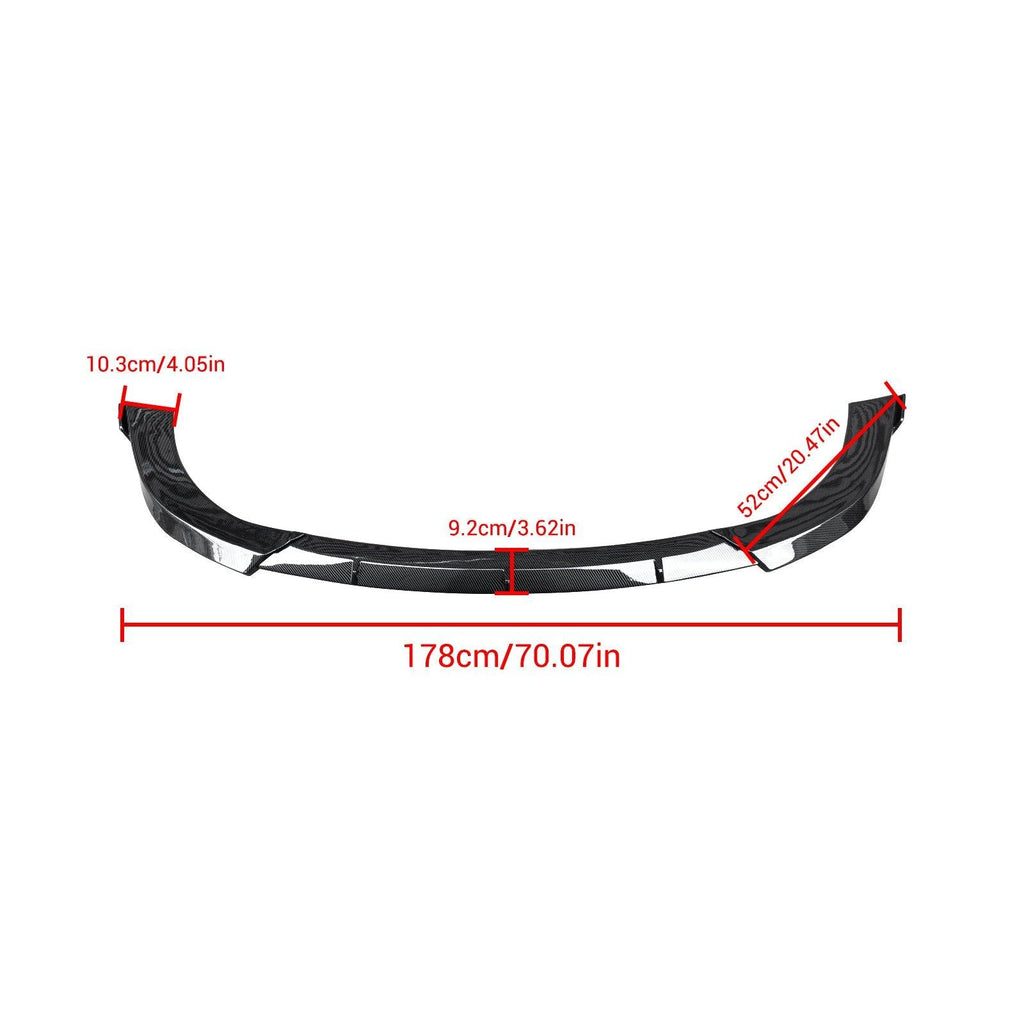 NINTE For 2014 - 2021 Jeep Grand Cherokee SRT/2018 - 2021 Trackhawk Front Lip Spoiler Splitter Guard Bodykit Glossy Black ABS 3Pcs - NINTE