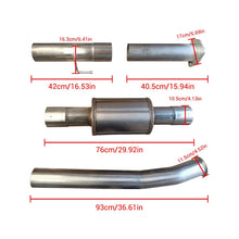 Laden Sie das Bild in den Galerie-Viewer, NINTE 4"/5" 2011 - 2023 Ford 6.7 Powerstroke DPF Delete Race Pipe w/Muffler Exhaust - NINTE