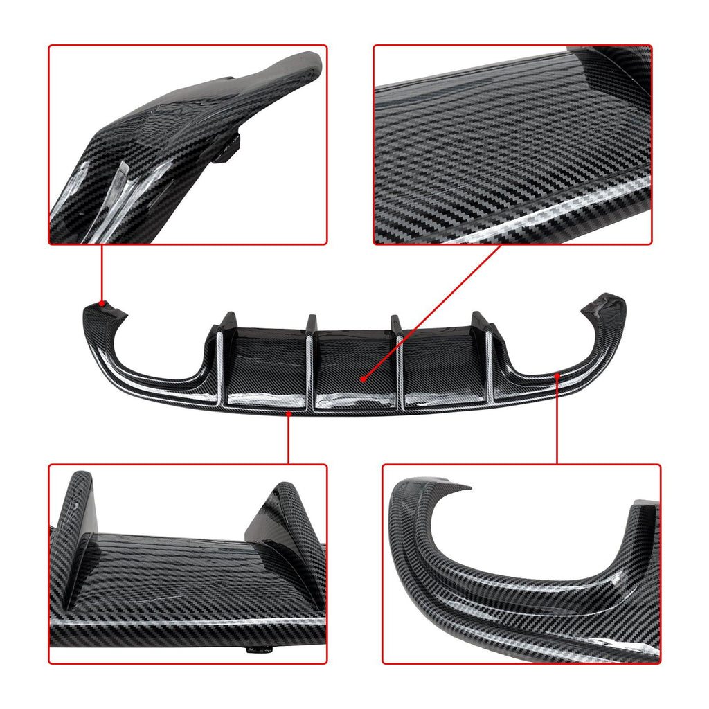 NINTE For 2015 - 2023 Dodge Charger Quad Exhaust Rear Diffuser NOT for Wide body - NINTE