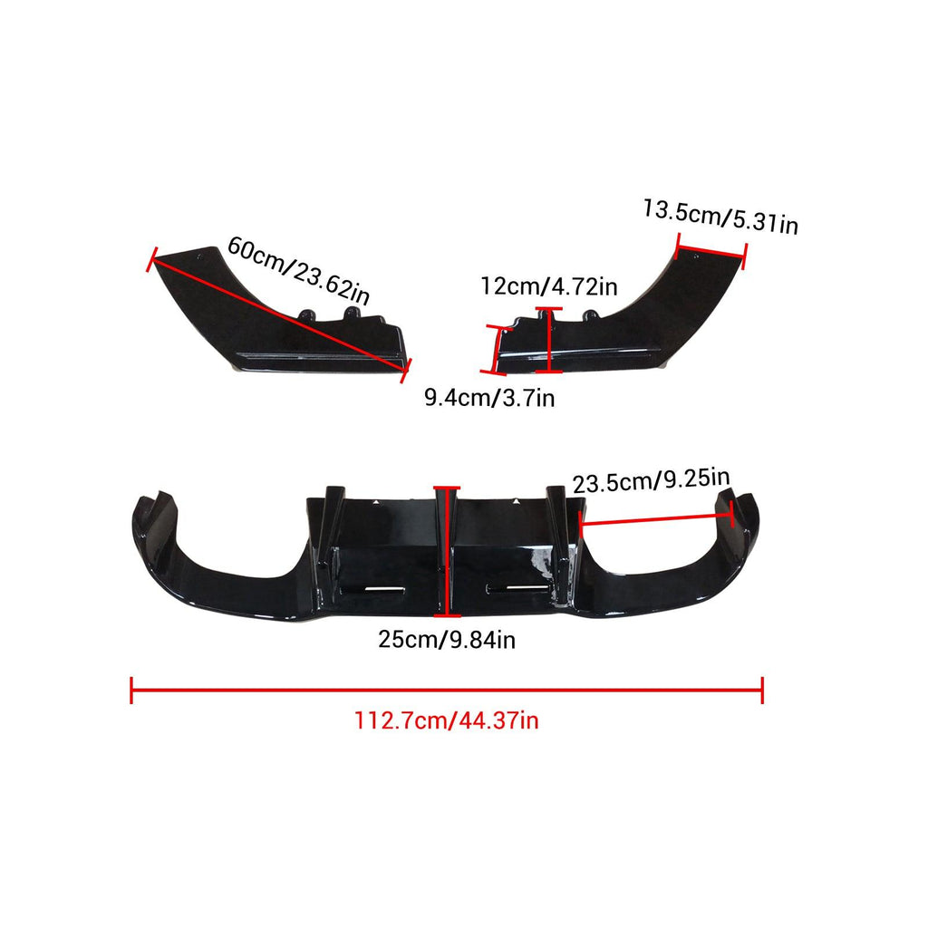 NINTE MTC Style Rear Diffuser For 2016 - 2021 BMW 2 Series F87 M2 M Sport - NINTE