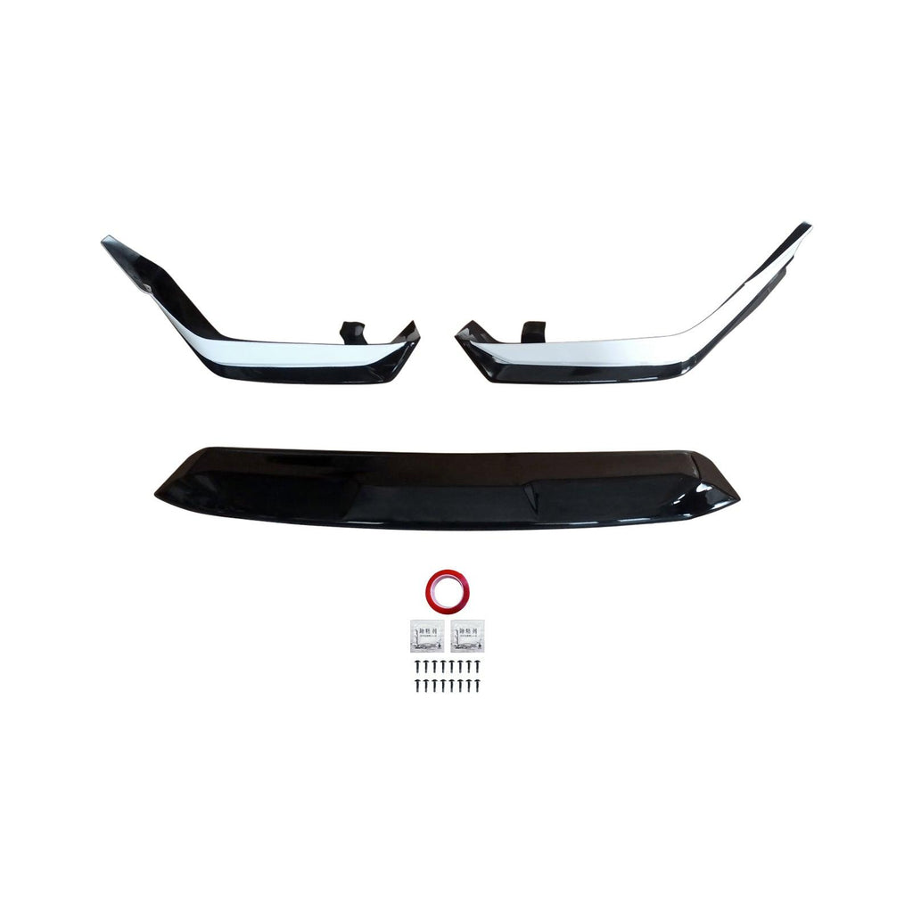 NINTE For 2022 - 2024 Honda Civic 11th Front Lip GF Bodykit BF Bodykits Pearl White Black Front Bumper Lip Kit - NINTE