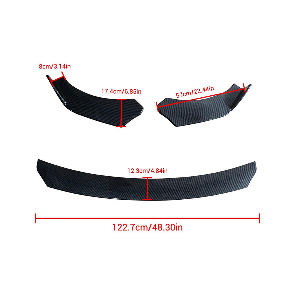 NINTE BMW Audi Benz Mazda Honda Civic Audi Q5 Universal Front Bumper Lip Body Kit Spoiler ABS - NINTE