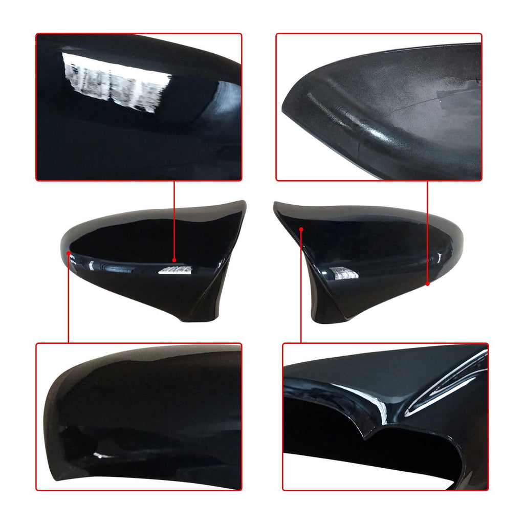 NINTE For 2014 - 2020 LEXUS IS200t IS300 IS350 M Style Side Mirror Cover Overlay Gloss Black - NINTE