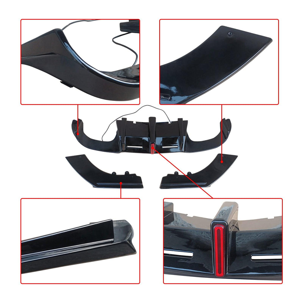 NINTE For 2016 - 2022 BMW 2 Series F87 M2 Rear Bumper Diffuser Lip W/ Light - NINTE