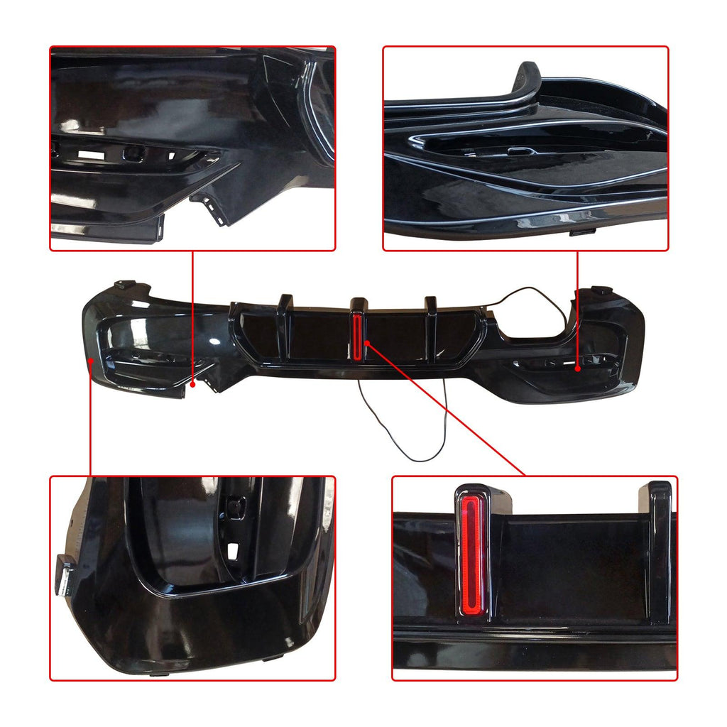 NINTE For 2015 - 2019 BMW F20 F21 M Sport Rear Lip Rear Bumper Diffuser Lip Gloss Black - NINTE