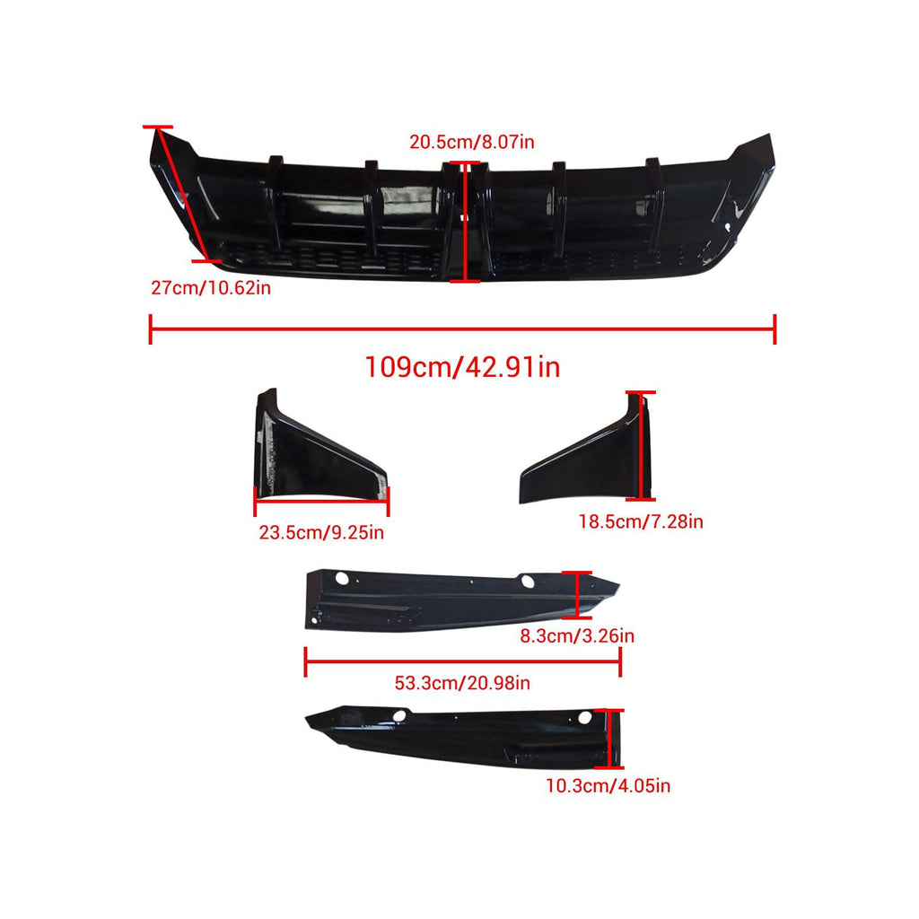 NINTE For 2018 - 2024 Toyota Camry SE XSE Yofer V2 LED Rear Bumper Diffuser + Corner Extension - NINTE