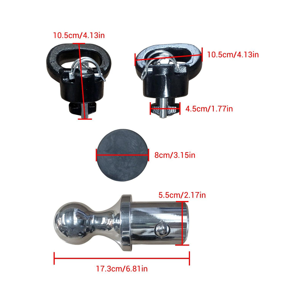 NINTE For 2013 - 2024 Dodge RAM 2500 3500 60638 Puck System 2 - 5/16" Gooseneck Hitch Kit Gooseneck Ball & Safety Chain Anchor Kit - NINTE