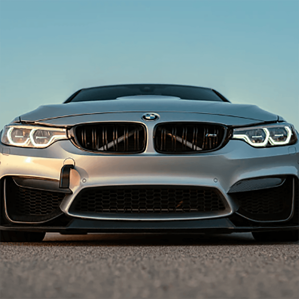 NINTE For 2015 - 2019 BMW F80 M3 F82 F83 M4 V2 Dry Carbon Fiber Front Bumper Upper Fang Trim - NINTE