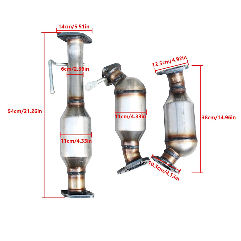 NINTE For 2009 - 2017 Chevy Traverse 2007 - 2017 GMC Acadia 3.6L Catalytic Converter EPA 3 PCS - NINTE