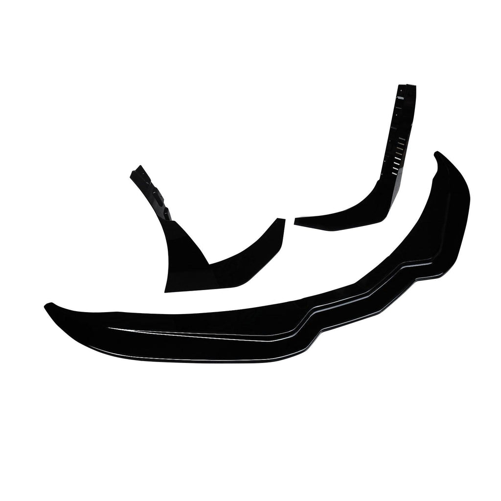 NINTE For 2014 - 2019 Chevrolet Corvette C7 Front Lip Stingray Stage 3 ABS Front Bumper Lip Splitter - NINTE