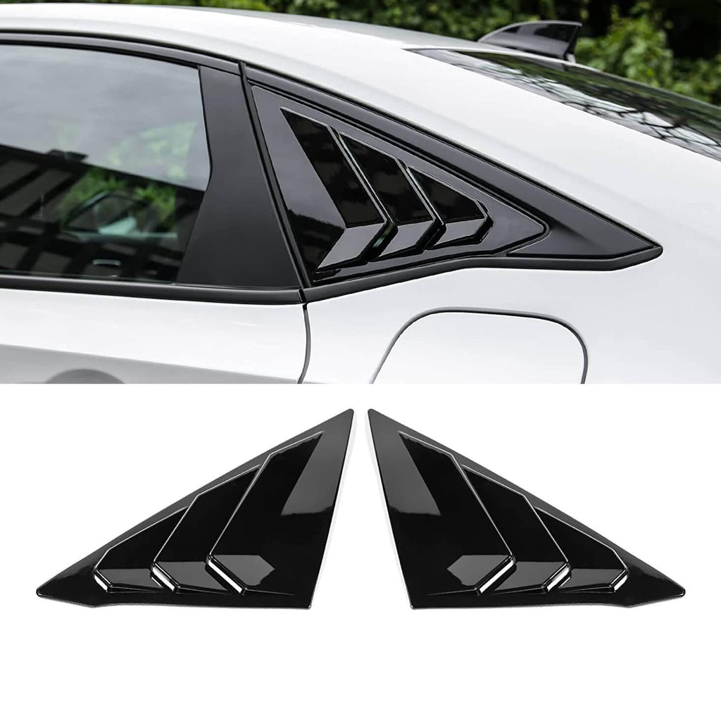 NINTE For 2022 - 2025 Honda Civic Sedan 11th Generation Rear Side Window Louvers Air Vent Scoop Shades Cover Blinds - NINTE