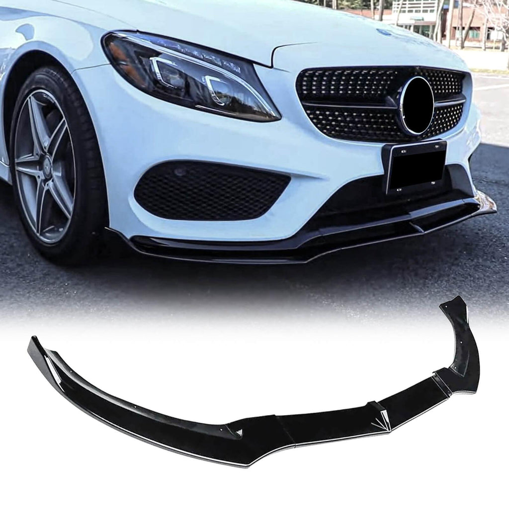 NINTE Front Lip For 2015 - 2018 Benz C - Class W205 C205 Sport / AMG - Line AMG C43 ABS Splitter - NINTE