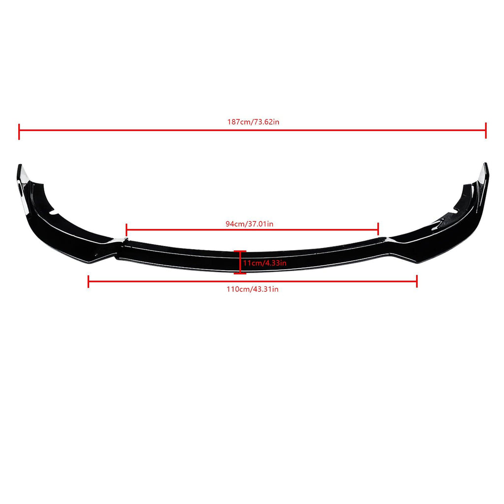 NINTE For 2015 - 2023 Dodge Charger SRT Scat Pack Front Lip Front Bumper Splitter ABS 3PCs - NINTE