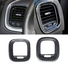 Laden Sie das Bild in den Galerie-Viewer, NINTE Air Vent Cover Fit For 2015 - 2023 Dodge Charger SRT RT SXT AC Outlet Trim Strip Car Air Conditioner kit Carbon Fiber ABS Air Outlet Cover Car Vent Outlet Trim Cover - NINTE