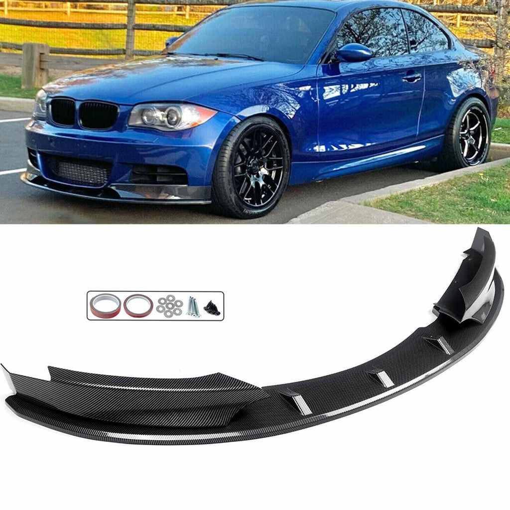 NINTE For 2007 - 2013 BMW 1 Series E82 128i 135i M - Sport Front Lip Front Bumper Splitter ABS - NINTE