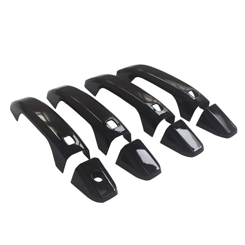NINTE For 2014 - 2020 Sierra 1500 Silverado 1500 Door Handle Covers with 4 Smart Keyholes - NINTE