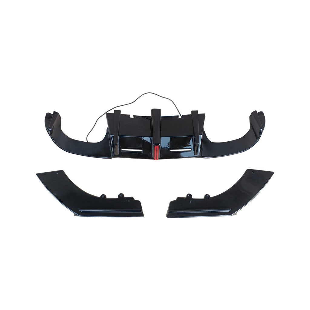 NINTE For 2016 - 2022 BMW 2 Series F87 M2 Rear Bumper Diffuser Lip W/ Light - NINTE