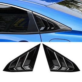 NINTE For 2016 - 2021 10th Honda Civic Sedan Air Vent Scoop Shades Cover Rear Side Window Louvers Vent Cover - NINTE