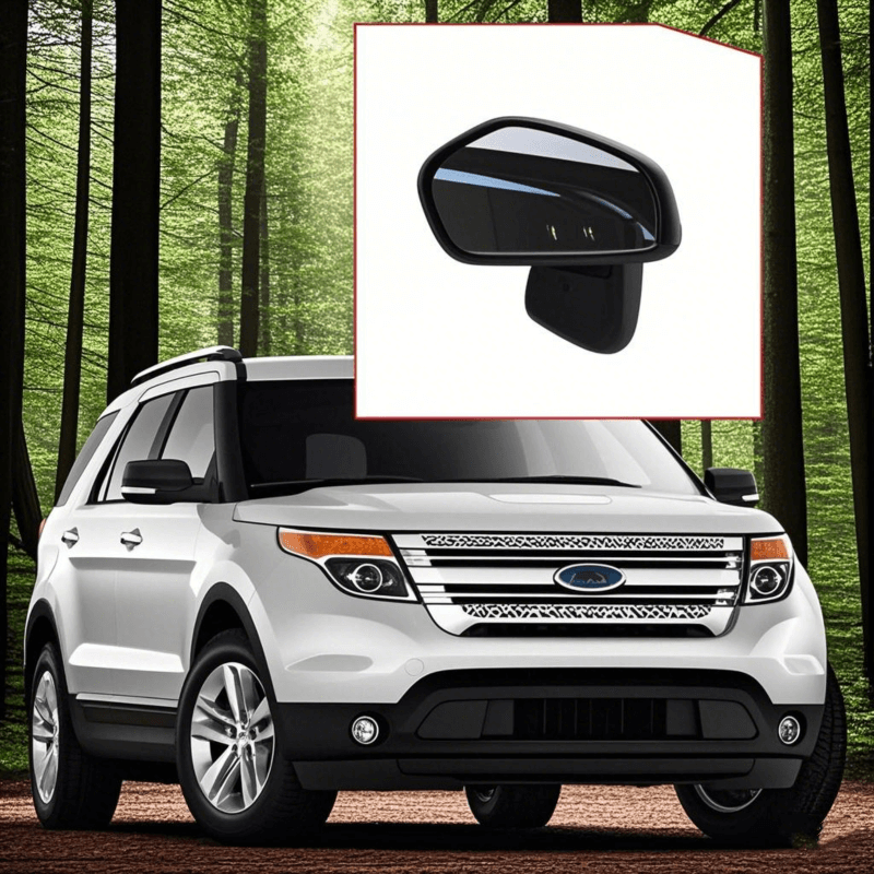 NINTE For 2011 - 2015 Ford Explorer Gloss Black ABS Rearview Cover Side View Cover - NINTE