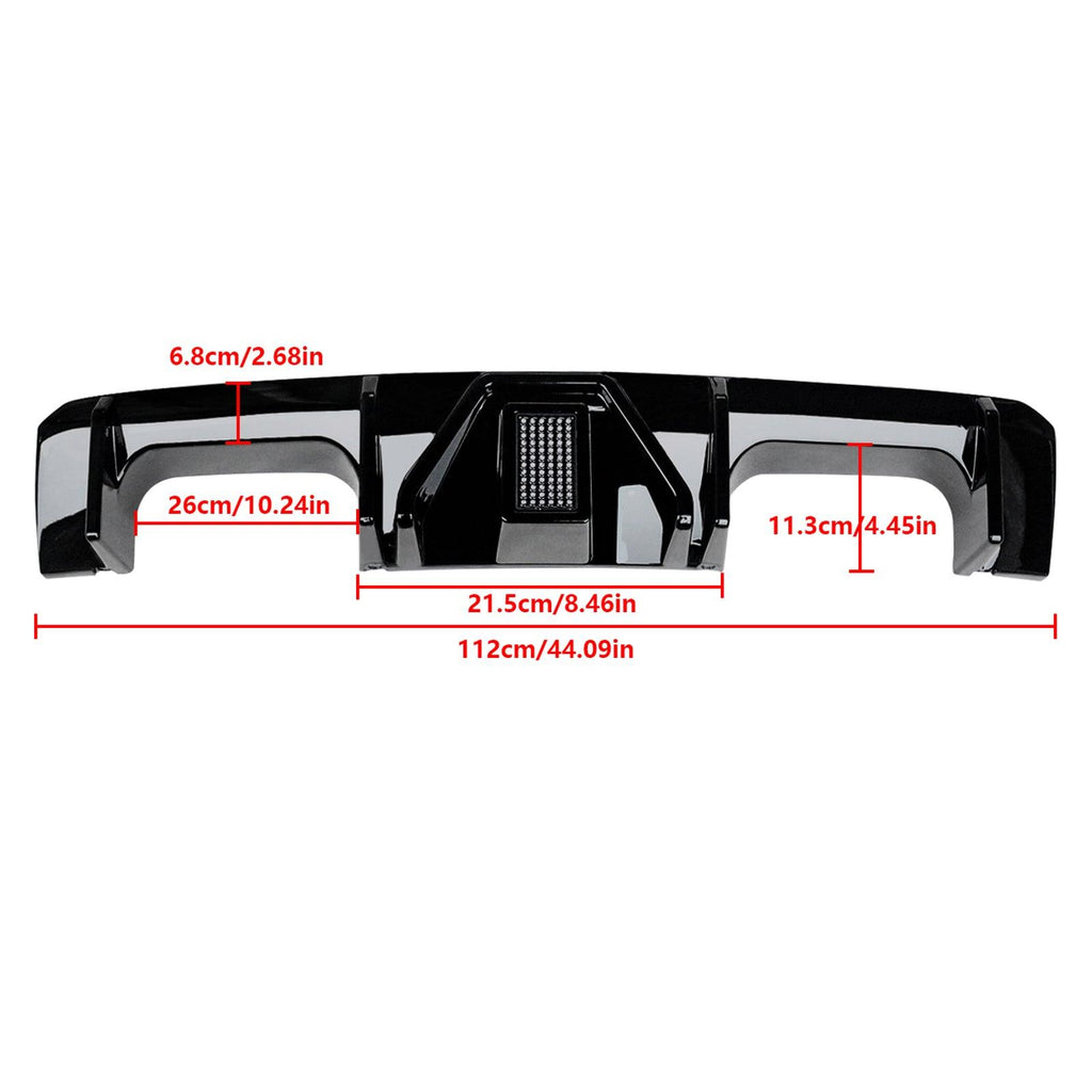 NINTE Rear Bumper Lip For 2021 - 2025 BMW G80 M3 G82 M4 Rear Diffuser W/LED Black Light - NINTE