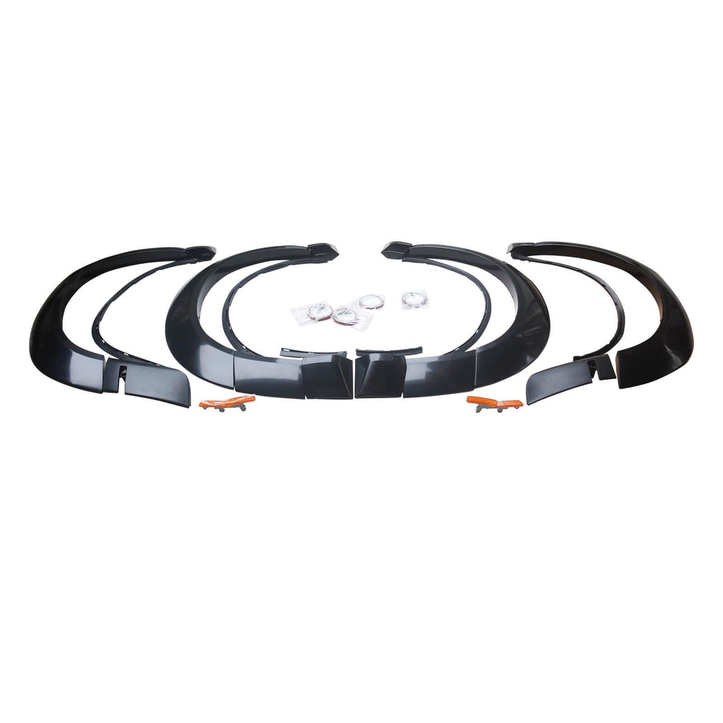 NINTE Fender Flares for 2015 - 2021 Dodge Challenger Hellcat Model, Demon Style PP Unpainted Black Fender Flares - NINTE