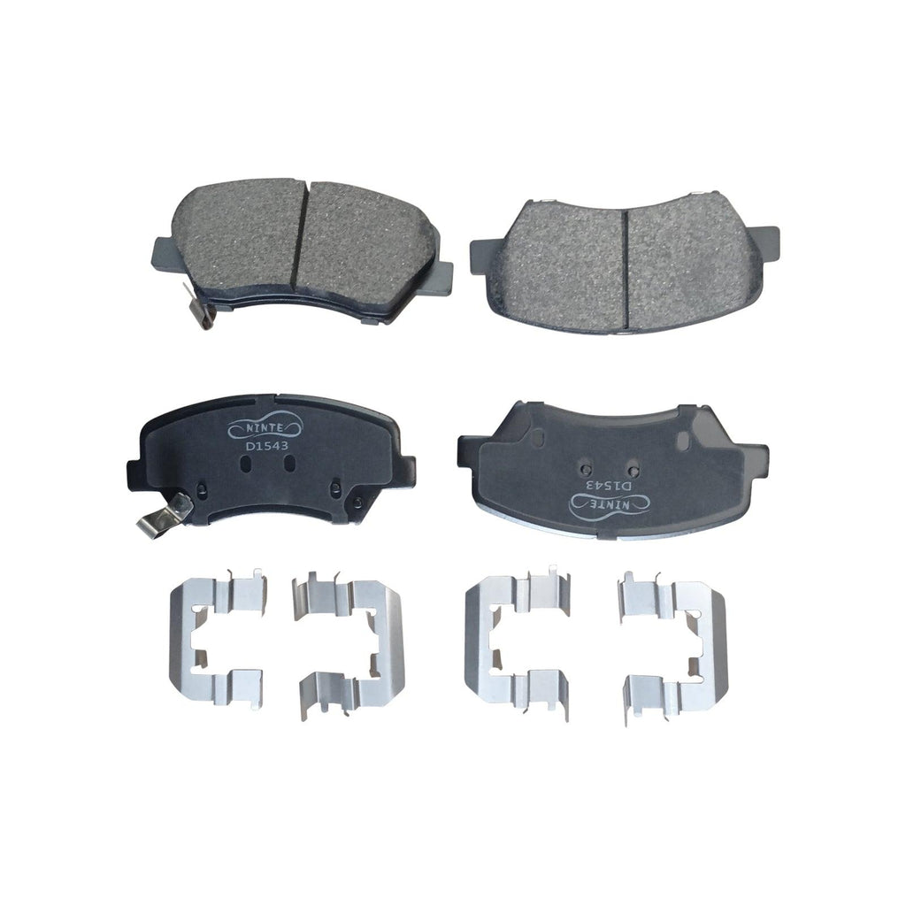 NINTE Front and Rear Ceramic Brake Pads w/Hardware for Hyundai Elantra GT Veloster Kia - NINTE