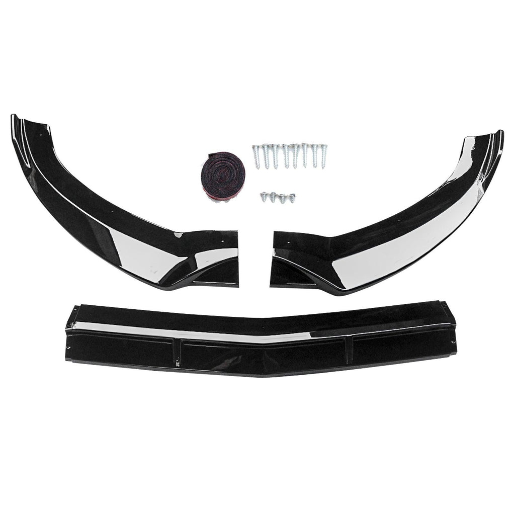 NINTE For 2015 - 2018 Benz C - Class W205 Sport Front Lip Front Bumper Lip Splitter ABS 3PCS - NINTE