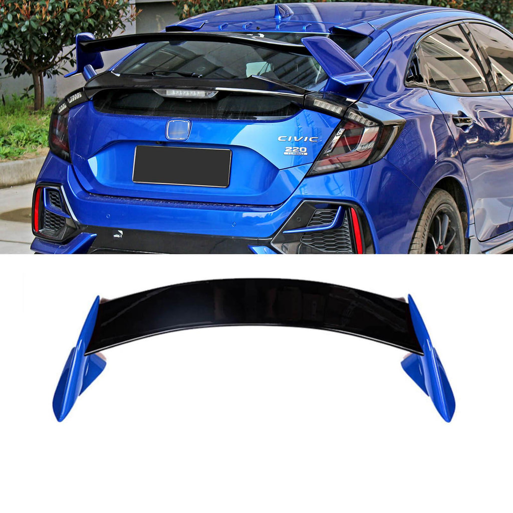 NINTE For 2016 - 2021 Honda Civic Hatchback FK4 FK7 FK8 5DR Hatchback Rear Spoiler Type - R Style Rear Trunk Splitter Trunk Lid Splitter Wing Air Deflector - NINTE
