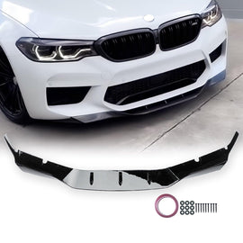 NINTE for 2018 - 2020 BMW F90 M5 Front Bumper Lip R Style F90 M5 Extension 1 Piece Style - NINTE