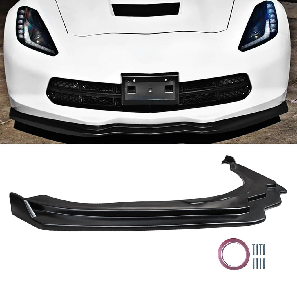NINTE For 2014 - 2019 Chevy Corvette C7 Z06 Stingray Grand Sport Stage 2 Front Lip Front Bumper Chin Splitter - NINTE