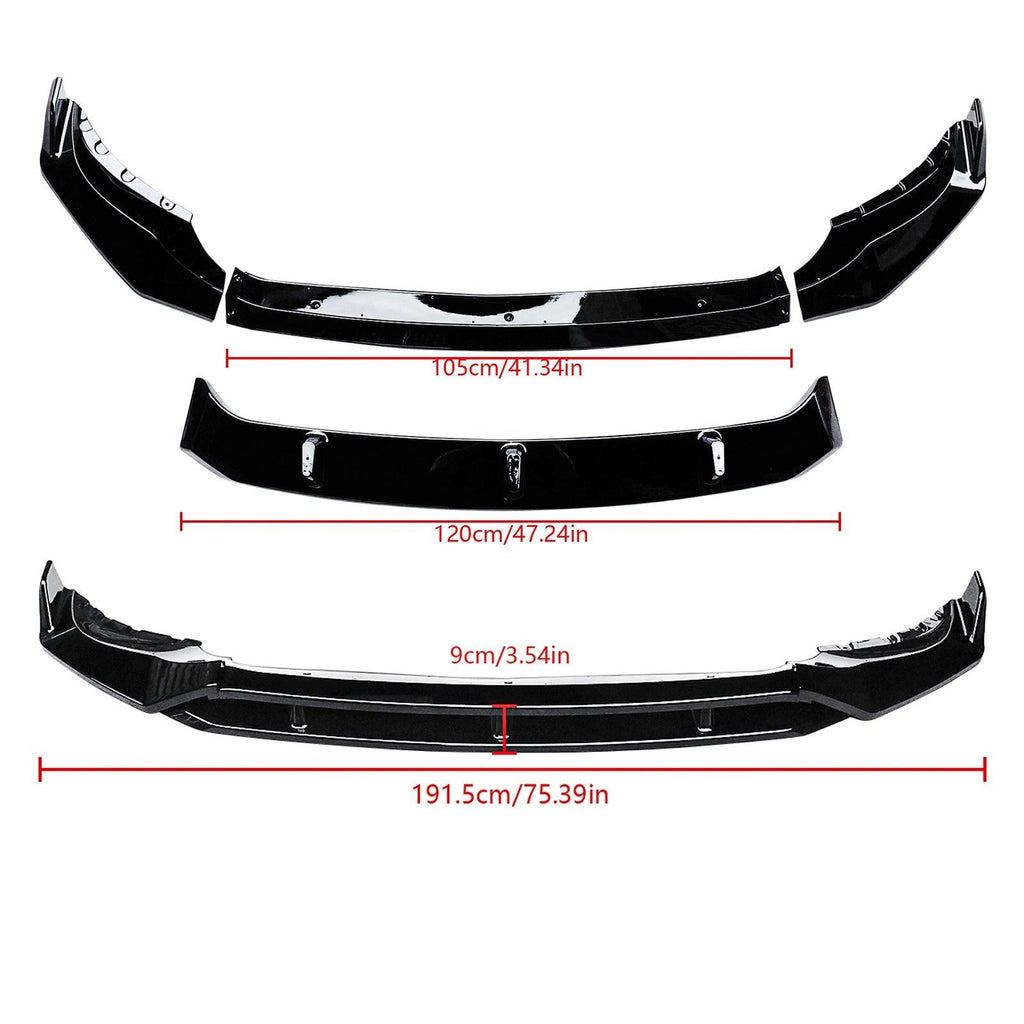 NINTE For 2019 - 2023 BMW G05 X5 M - Sport 4pc ABS Front Lip Front Bumper Splitters - NINTE