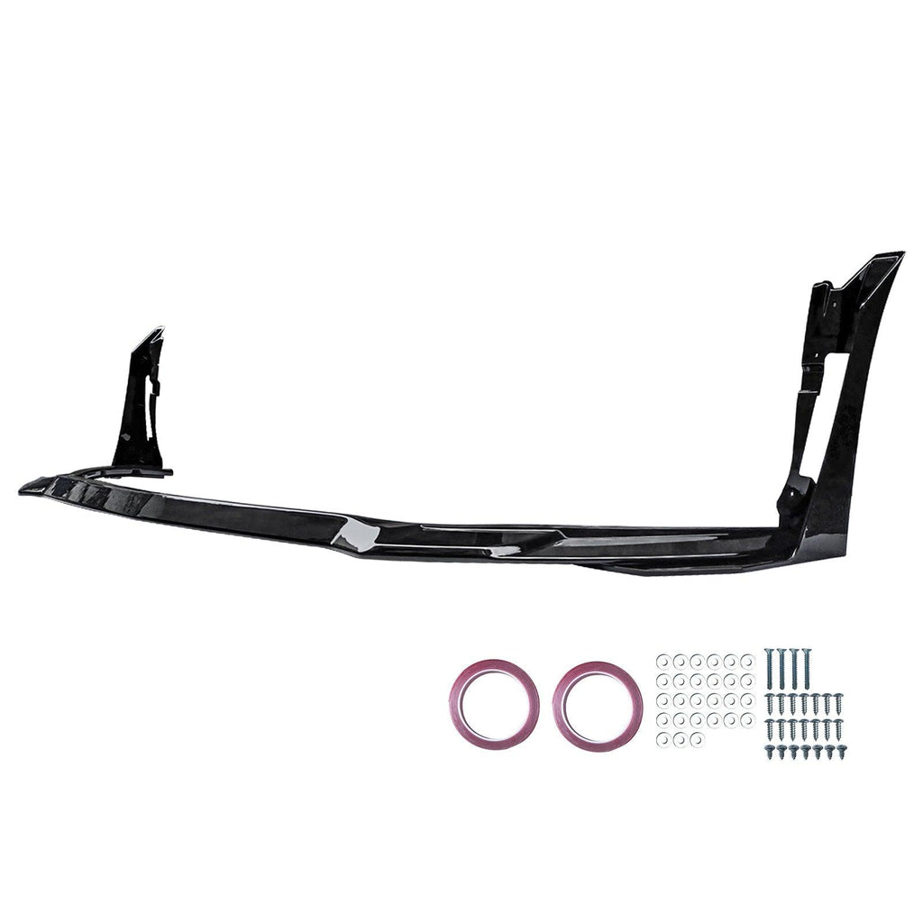 NINTE For 2015 - 2017 Ford Mustang Front Lip Front Bumper Splitters ABS Gloss Black - NINTE