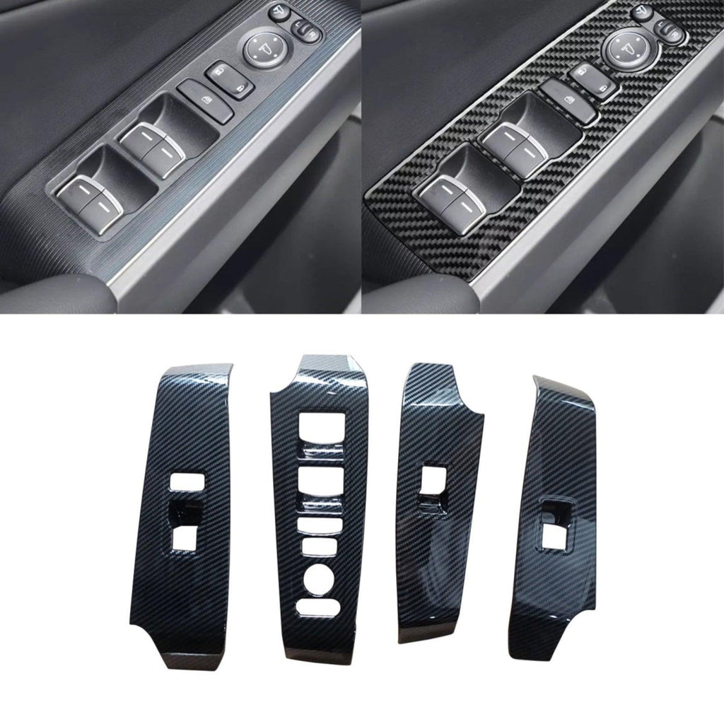 NINTE For 2022 - 2025 11th Gen Honda Civic Window Lift Panel Switch Cover Trim ABS Carbon Fiber - NINTE