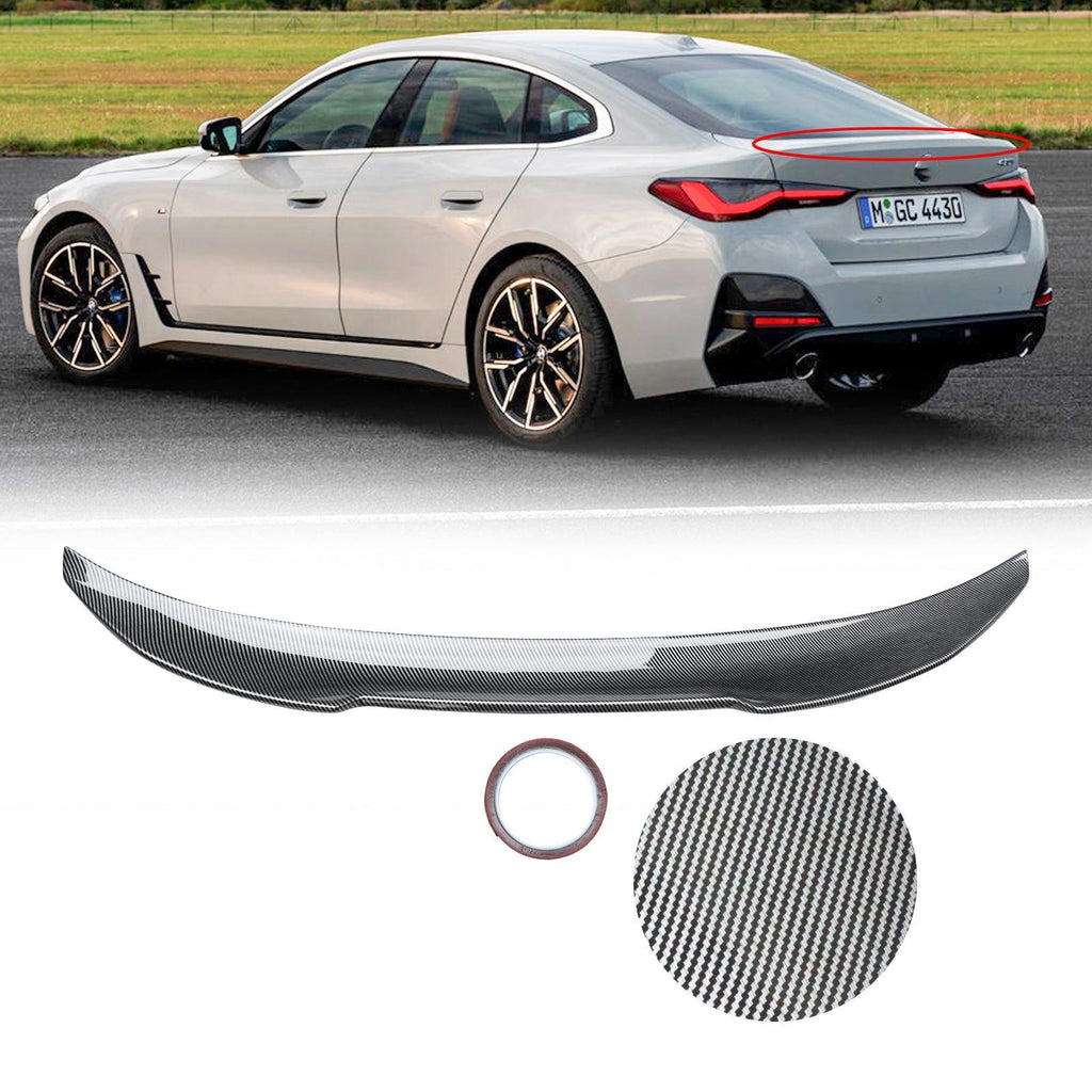NINTE For 2022 - 2024 BMW 4 Series Gran Coupe G26 4 - Door i4 Rear Spoiler PSM Style Trunk Spoiler Wing ABS - NINTE