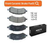 NINTE For 2013-2018 Ram 1500 2007-2009 Dodge Durango Aspen w/Hardware Front Ceramic Brake Pads