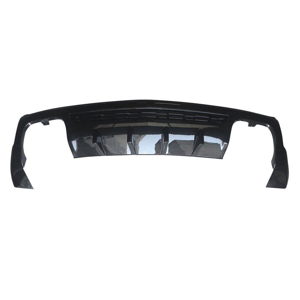 NINTE Rear Diffuser For 2014 2015 Chevy Camaro ZL1 Shark Fin Style Rear Bumper Carbon Fiber Look - NINTE