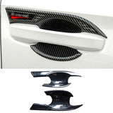 NINTE For 2022 2023 2024 11th Gen Honda Civic Carbon Fiber Pattern Door Handle Bowl Cover Trim