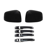 NINTE Mirror Covers & 4 Door handle Covers For Jeep Grand Cherokee 2013-2019 Dodge Durango 2014-2019