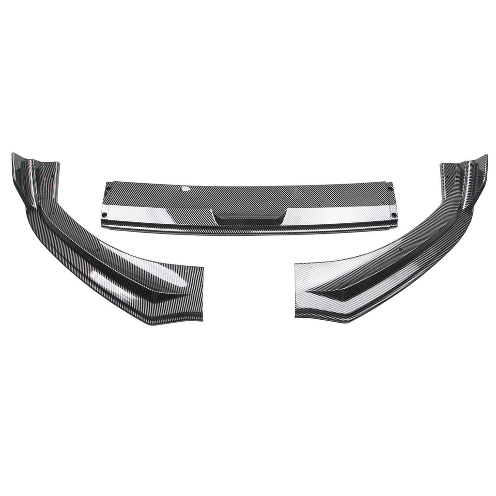 NINTE For 2021 - 2024 Ford Mustang Mach - E MK1 Front Lip ABS 3 Pieces Front Bumper Splitters - NINTE