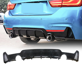 NINTE For 2014 - 2020 BMW 4 Series F32 M Sport Rear Diffuser Painted Rear Bumper Lip Lower Diffuser ABS - NINTE
