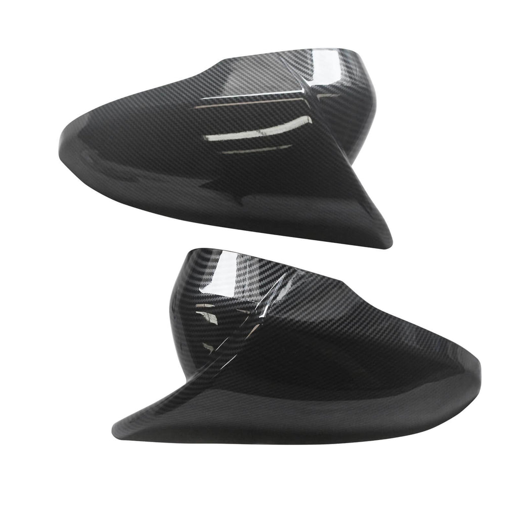 NINTE For 2013 - 2020 Ford Fusion Mondeo Painted Mirror Cover Mirror Caps Gloss Black Carbon Fiber - NINTE