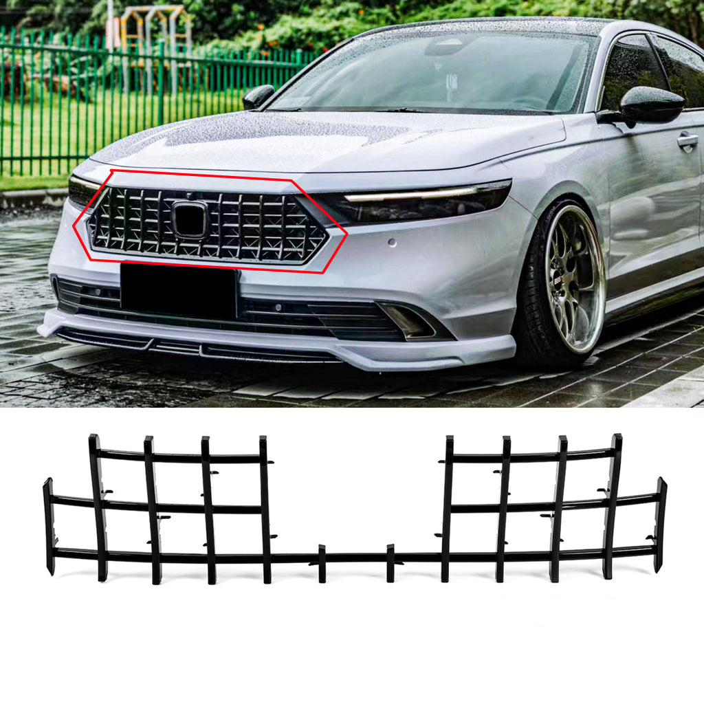 NINTE For 2023 2024 Honda Accord Front Mesh Grille Vent Trim Bar Add-on Insert